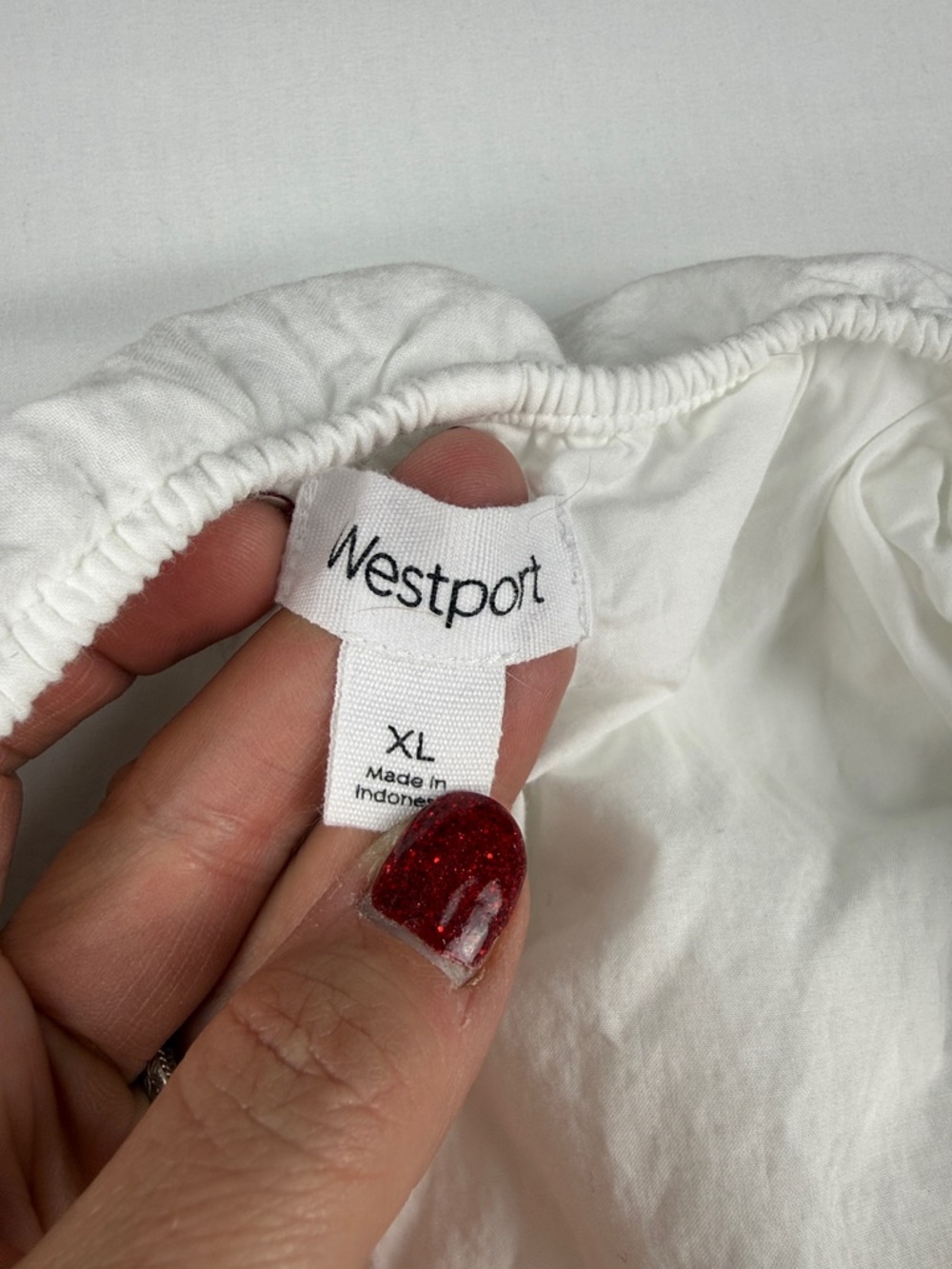Westport White Off the Shoulder Lined Cotton Dress Women’s XL Boho Summer - Picture 7 of 9